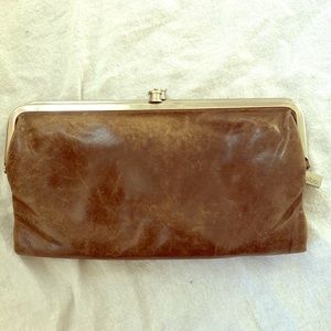 HOBO Lauren Clutch Wallet Dark Brown - used
